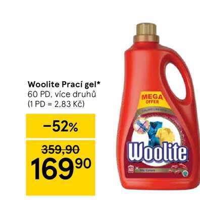 Woolite Prací gel* 60 PD v akci | AkcniCeny.cz