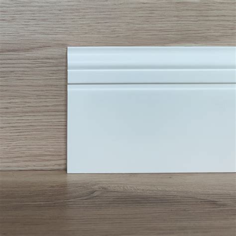 Battiscopa Legno BIANCO Laccato Modello MADRID 130 X 14 Mm