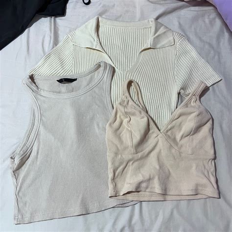 Nude Crop Tops Women S Fashion Tops Shirts On Carousell