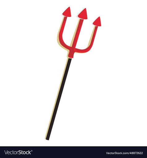 Halloween Trident Cartoon 2 Royalty Free Vector Image