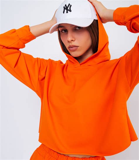 Спортивный костюм #БШ1527, цвет оранжевый - купить женские костюмы оптом