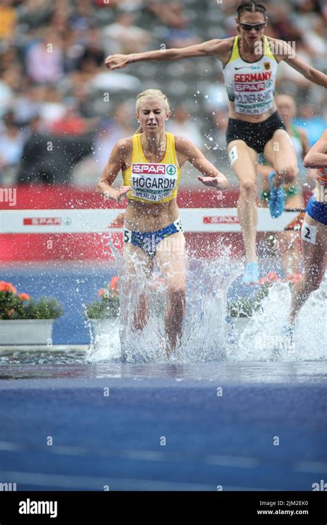 Caroline HÖgardh Running In The 3000m Hurdles At The European Athletics