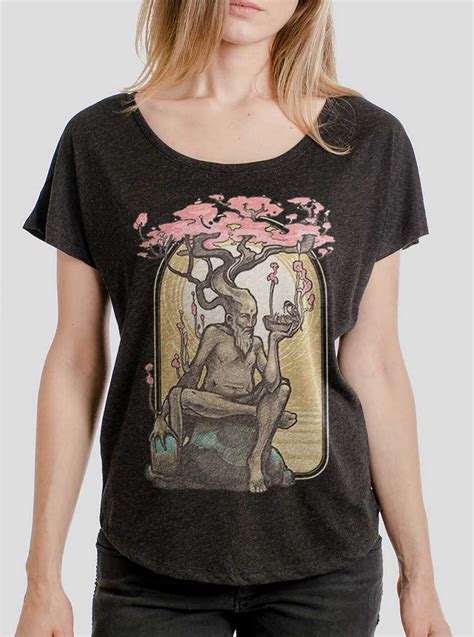 Dryad Multicolor On Heather Black Triblend Womens Dolman T Shirt