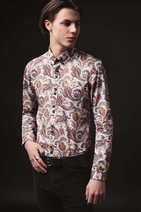 Mens Retro Daltry Paisley Shirt By Phix Clothing Paisley Shirt Mens