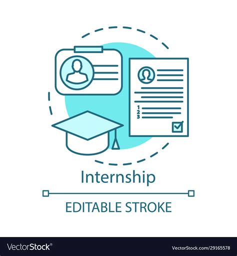 Internship Concept Icon Part Time Job Royalty Free Vector