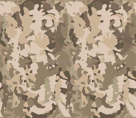 Desert Camouflage Seamless Pattern Stock Vector Illustration Of