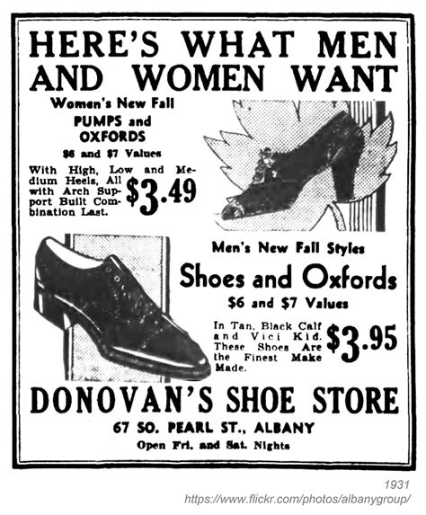 1931 Donovan S Shoe Store AlbanyGroup Archive Flickr