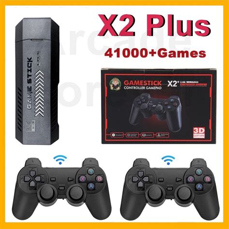 X2 Plus X2+ Game Stick Retro Console Double Wireless Controller 3000 ...