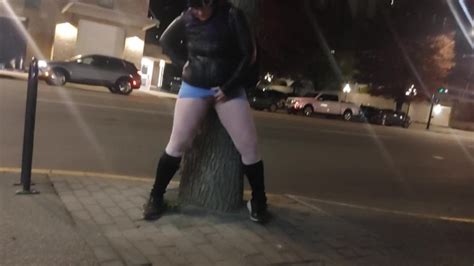Milf Can T Hold Her Pee And Pisses On Downtown Public Sidewalk