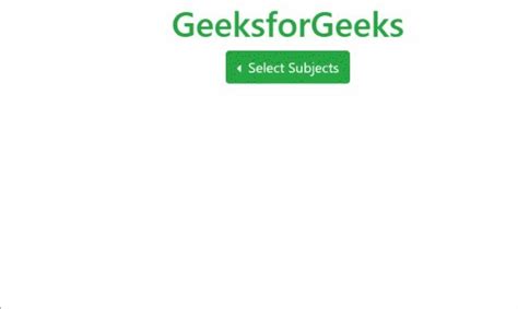 Bootstrap Dropdowns Geeksforgeeks