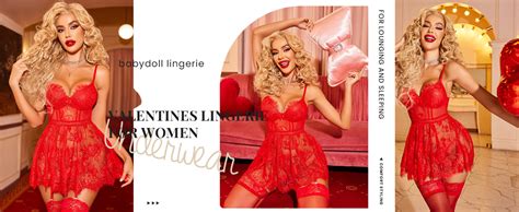 Avidlove Lingerie For Women Lace Babydoll Sleepwear With Garter Belt Slip Dress S Xxl At Amazon