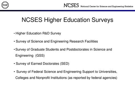 PPT - NSF’s Higher Education R&D Survey Update PowerPoint Presentation