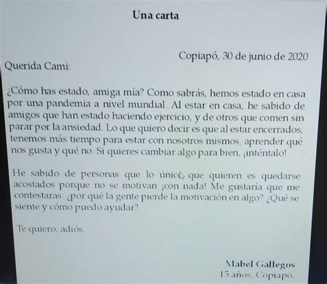 Lee El Texto La Carta Que Se Env A Como Anexo Y Contesta Las Siguientes