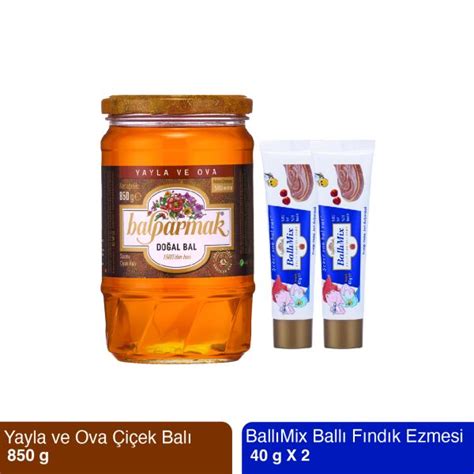 Balparmak Yayla Ova Balı 850 g ve Ballımix Ballı Fındık Ezmesi 40 g Tüp