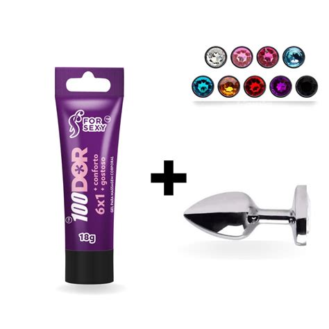 Plug Anal P Anestésico Anal 100dor 6x1 Kit Anal Iniciante Sex shop