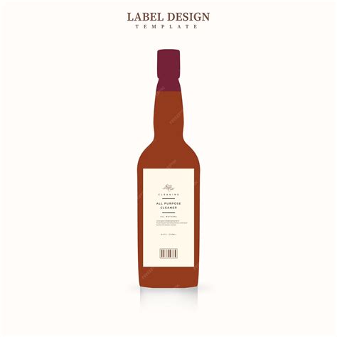 Premium Vector | Bottle label design template