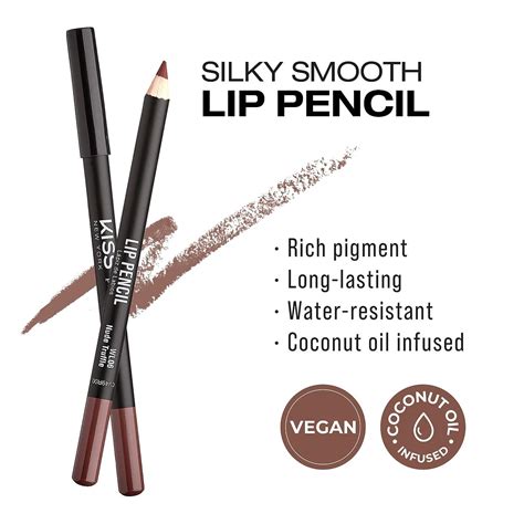 Kiss New York Professional Creamy Lip Liner In Nude Truffle Long Lasting Lip Color For Natural