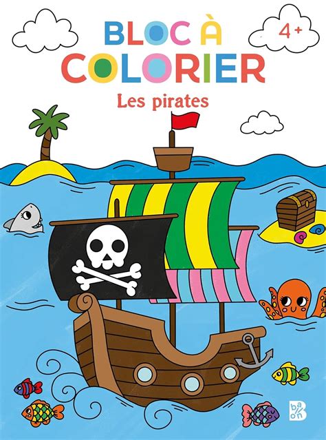 Bloc à colorier nouveau style Les pirates Bloc à colorier 1