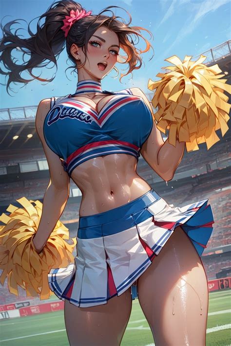 Bouncing Tits Perfect Busty Babe Cheerleaderai