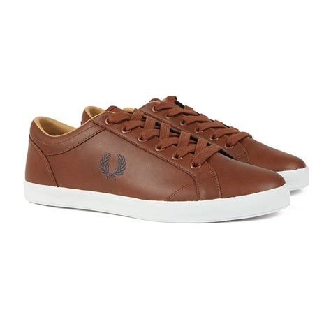 Fred Perry Baseline Leather Trainer Oxygen Clothing