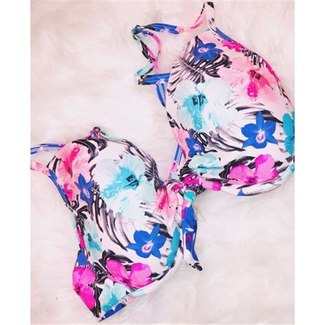 Tahiti Swim Tahiti Floral Pushup Bikini Topxlarge Poshmark