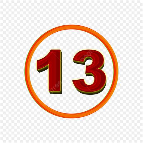 Number Thirteen Clipart