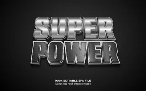 Premium Vector Super Power 3d Editable Text Style Effect