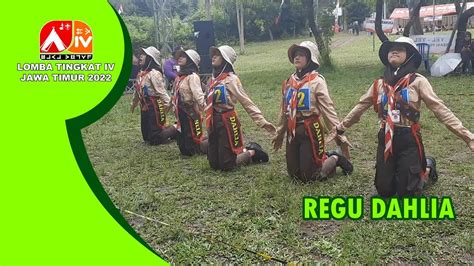 Yel Pramuka Penuh Semangat Regu Dahlia Lomba Tingkat 4 Kwarda Jatim