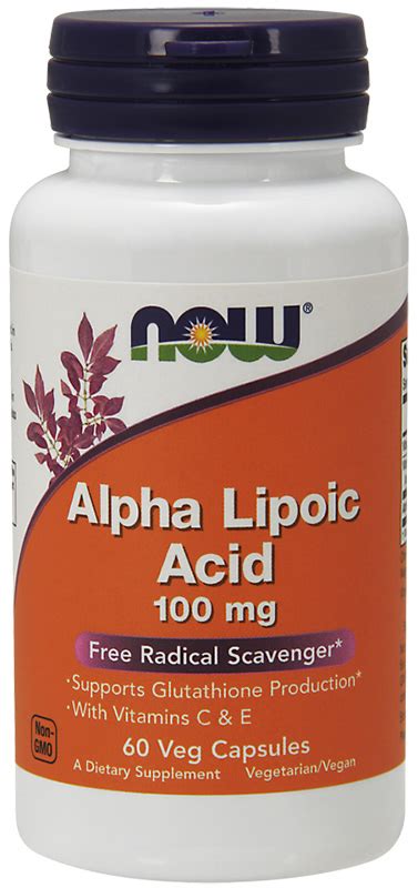 Now Alpha Lipoic Acid 100Mg 60Vcaps | Buy health products at Healthy U ...
