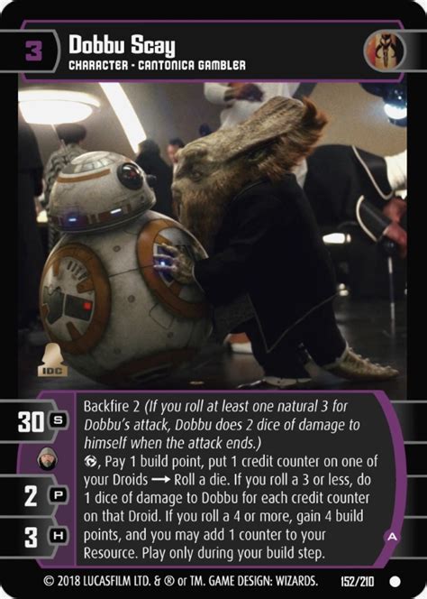 Dobbu Scay A Card Star Wars Trading Card Game