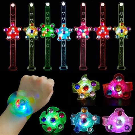 Amazon Maegawa Paquete De 25 Pulseras Giratorias Con Luz LED Para