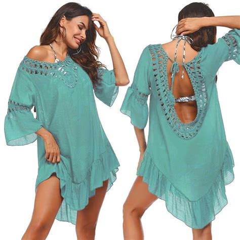 Noyal Swimsuit Cover Up For Women Crochet Bathing Suit Beach Dress Bikini Coverup Hollow Out