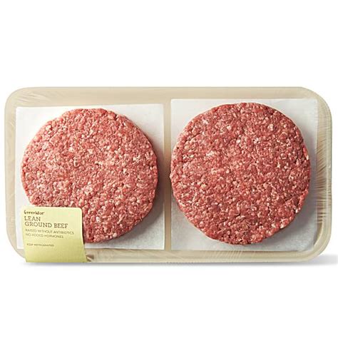 Greenwise 92 Lean Ground Beef Burgers Usda Inspected Raised Without