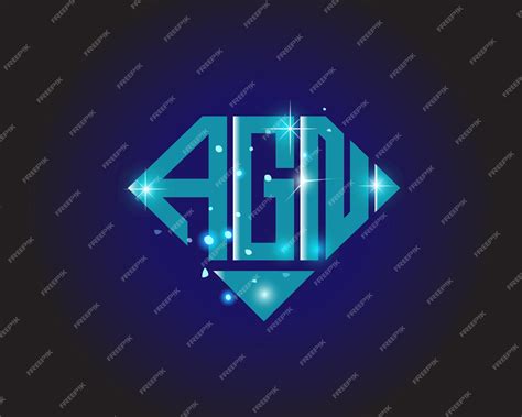 premium vector agn initial modern logo design vector icon template