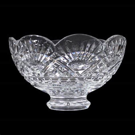 Signed Waterford Crystal Glass Pedestal Base Fruit Bowl