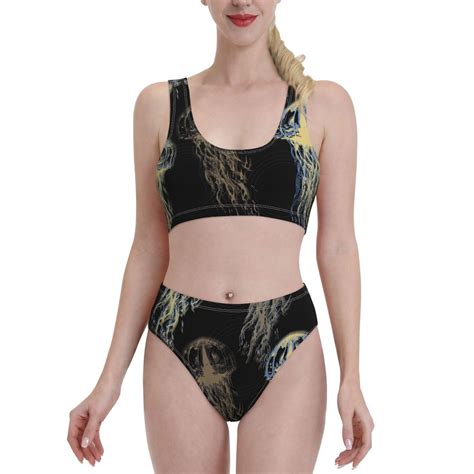 Haiem Jellyfish Women S High Waisted Bikini Set Two Piece Bathing Suits