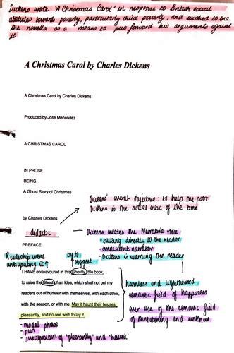 Annotated A Christmas Carol Stave 1 Teaching Resources