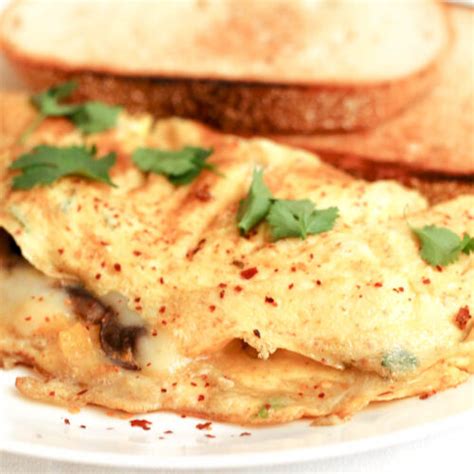 Mushroom and Cheese Omelette | Stuffed Omelette | Mirchi Tales