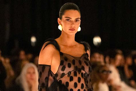 Kendall Walks Runway In A Naked Dress As Sister Kylie Cheers Her On At Fashion Week