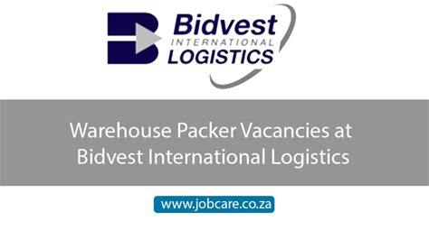 Warehouse Packer Vacancies At Bidvest International Logistics Jobcare