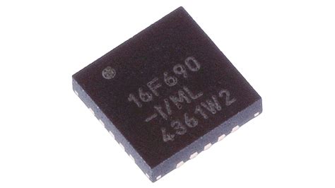 Microchip PIC16F690-I/ML, 8bit PIC Microcontroller, PIC16F, 20MHz, 256 ...