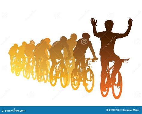 Bike Race Stock Vector Illustration Of Group Cyclist 29762798