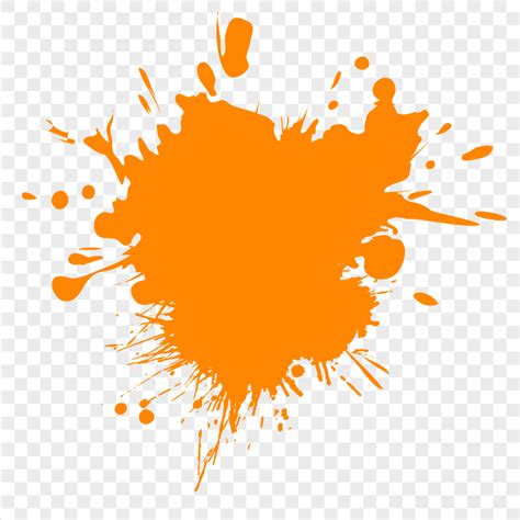 Orange Color Paint Splash Png Image Citypng