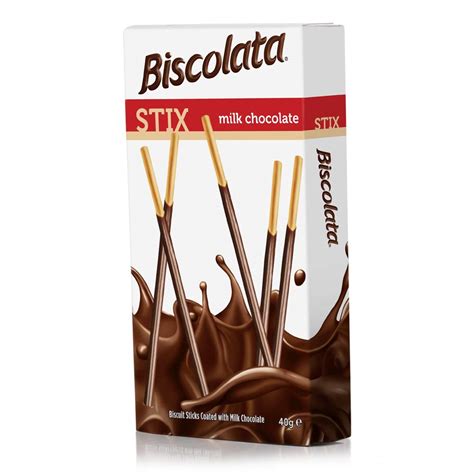 Amazon.com: Biscolata Stix Biscuit Snacks Coated with Premium Milk ...