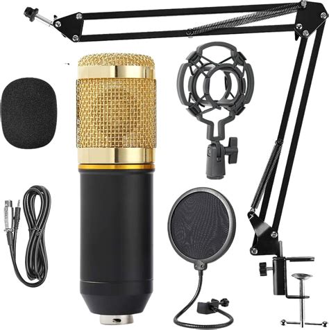 Microfone Condensador BM800 Profissional Studio Kit Completo Leboss