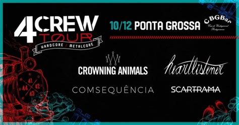4CREW TOUR Em PONTA GROSSA HARDCORE METALCORE EASYCORE Em Ponta