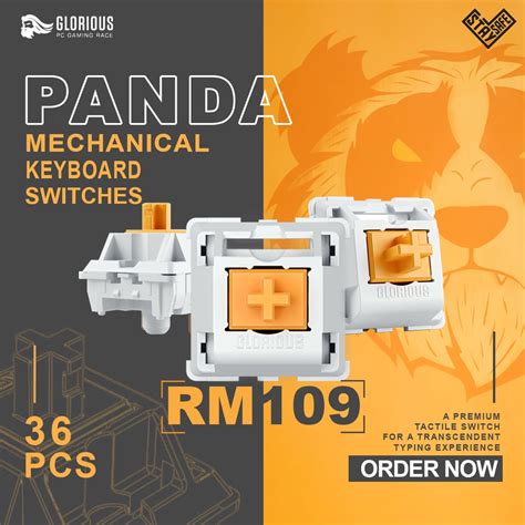 # GLORIOUS PANDA MECHANICAL SWITCHES - 36 Switches Per Pack # READY ...