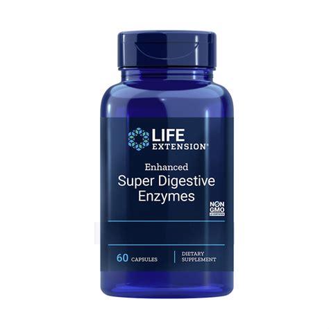 Enhanced Super Digestive Enzymes - 60 Capsules | Life Extension | Life ...