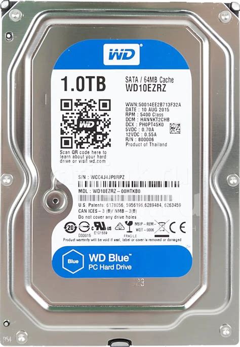 Жесткий диск WD Blue WD10EZRZ, 1ТБ — купить в Красноярске. Состояние ...