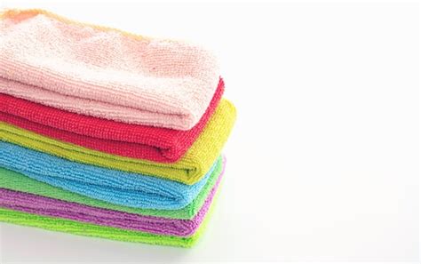 Premium Photo | Cleaning microfiber towels isolated against white ...
